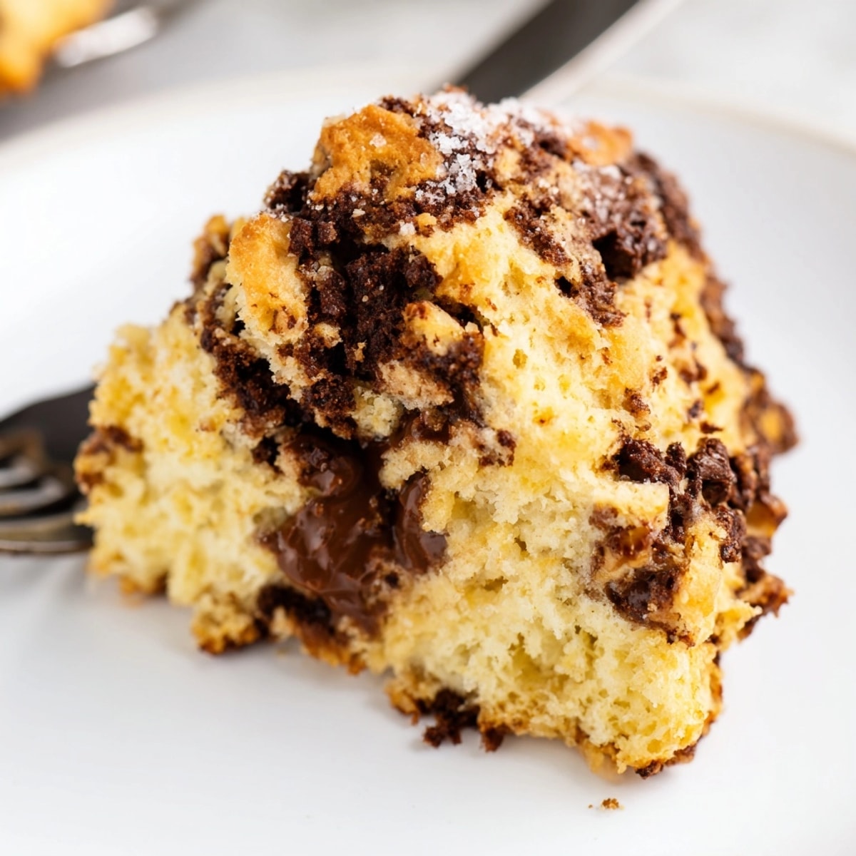 Homemade Peanut Butter Chocolate Swirl Scones, with a sugary crust, served for brunch.