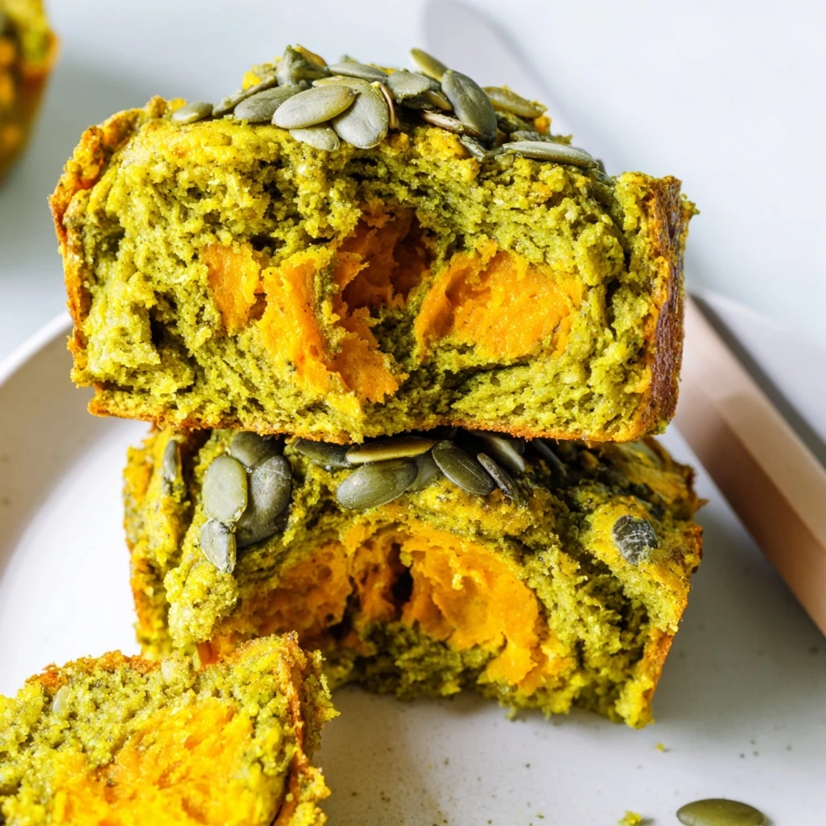 Matcha Pumpkin Muffin Loaves