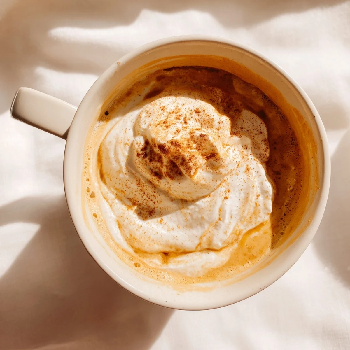 Enjoy a creamy and guilt-free healthier pumpkin spice latte perfect for autumn mornings.