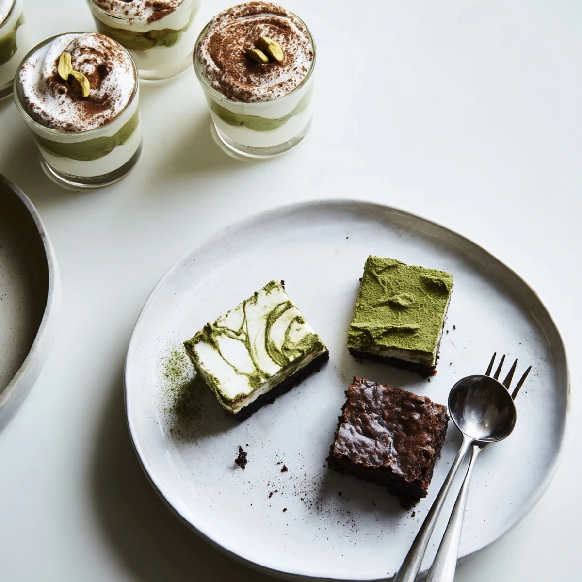 Chai tiramisu mini cups layered with creamy mascarpone and spiced ladyfingers, a captivating treat.  