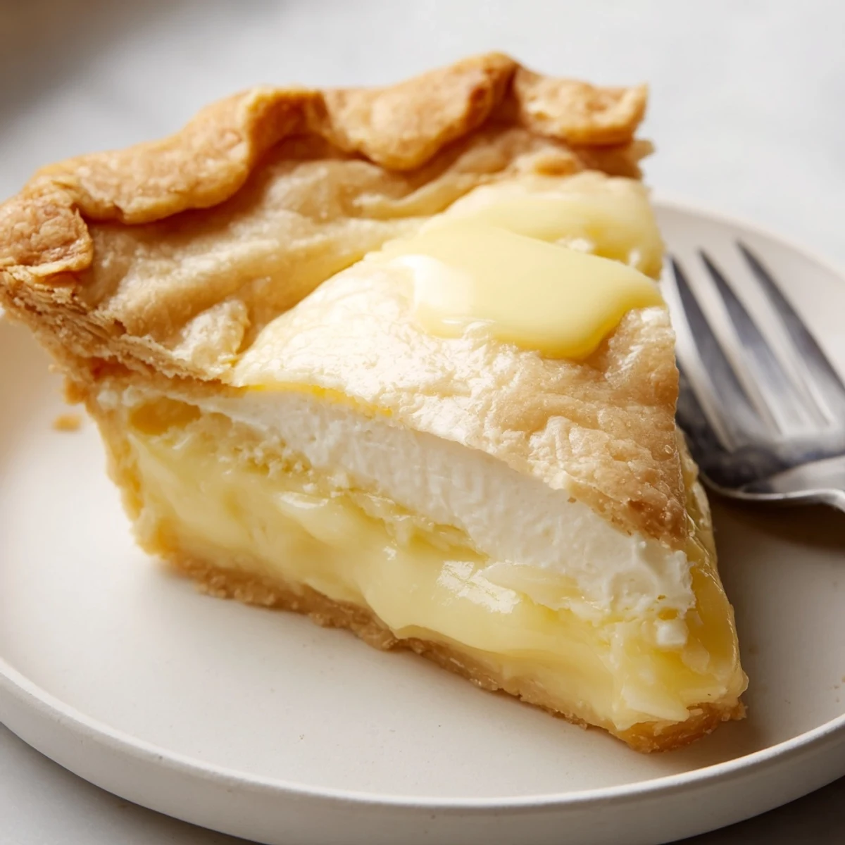 Delightful Water Pie with a golden crust, creamy filling, and vanilla aroma.  