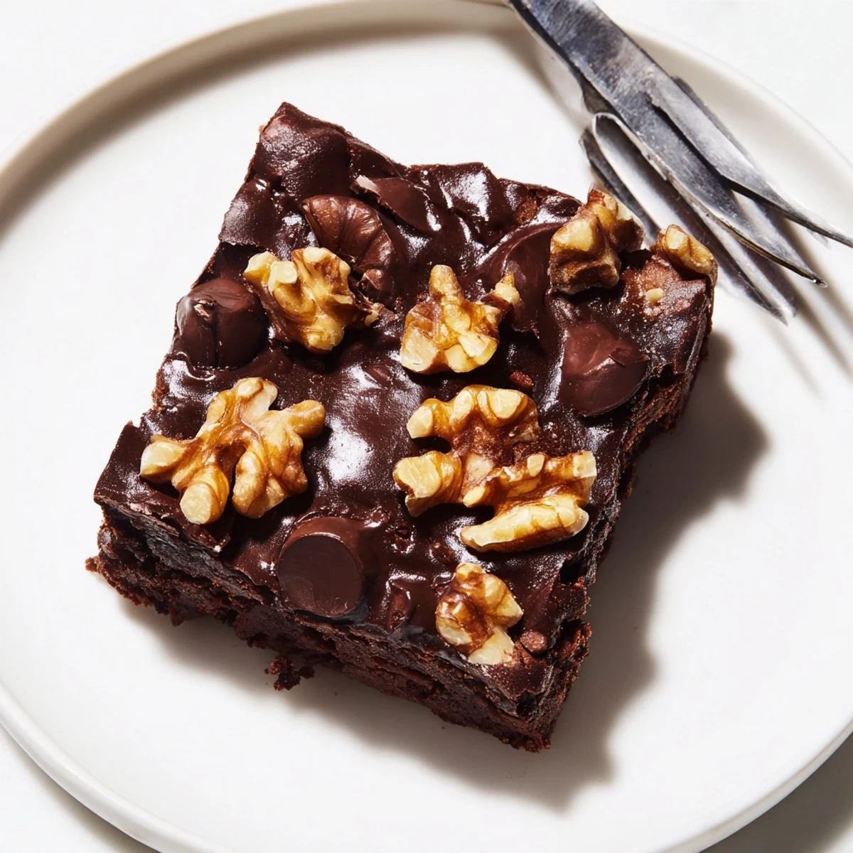 Decadent fudgy brownies showcasing leftover nut-milk pulp for eco-friendly indulgence.  
