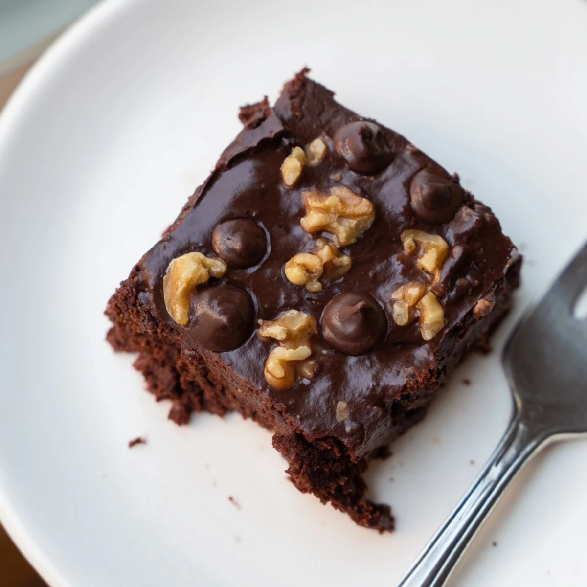 Rich, zero-waste brownies made with nut-milk pulp and dark chocolate chips.  