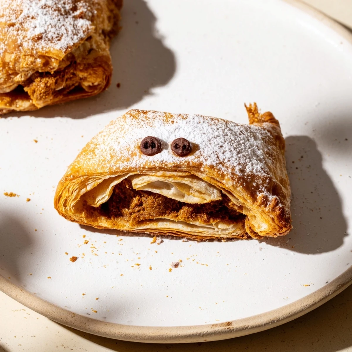 Imagine warm, spiced Sleeping Gingerbread Puff Pastry Pockets filled with gingerbread and a golden-brown crust.