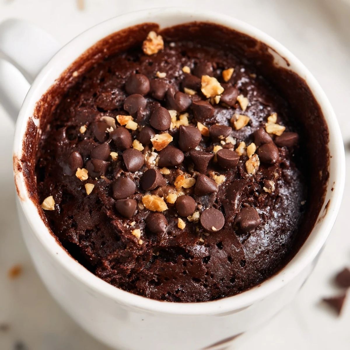 Imagine the rich aroma of this easy 2-minute Mug Brownie, a satisfying single-serve chocolate cake.