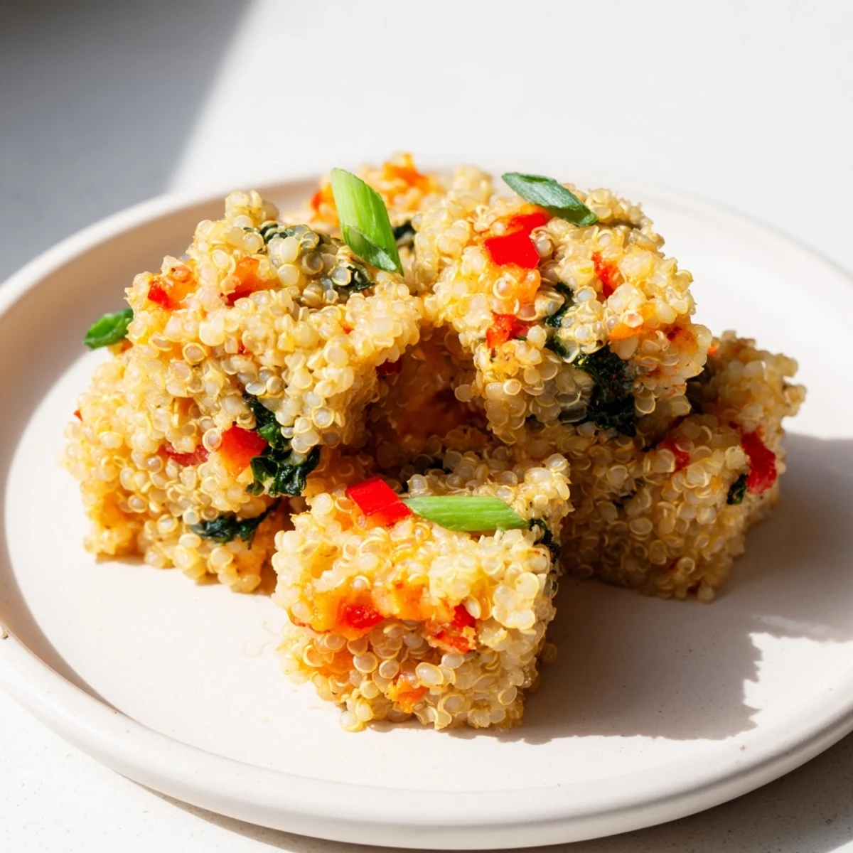 Enjoy homemade Baked Cheddar Quinoa Bites: a delightful, healthy snack with fluffy quinoa and cheese.