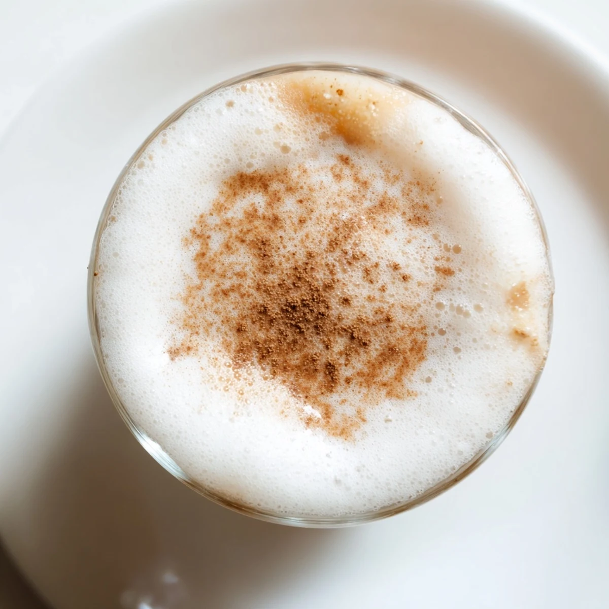 Chilled Iced Chai Tea with cold foam, cinnamon dusted, a refreshing coffee shop drink at home.