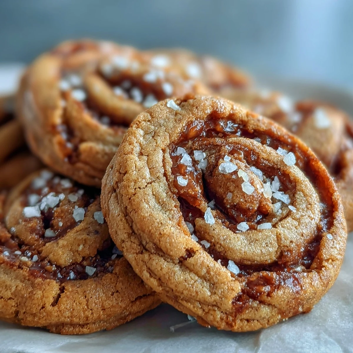 Freshly baked Hojicha Brown Butter Cookies are plated with a cup of hojicha tea, offering a cozy Japanese fusion dessert pairing.