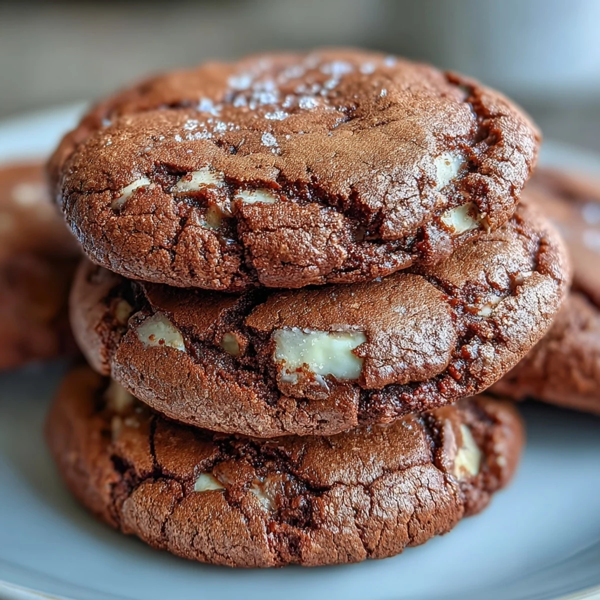 Melted white chocolate and nutty roasted green tea powder create these chewy Hojicha Brownie Cookies for dessert lovers.