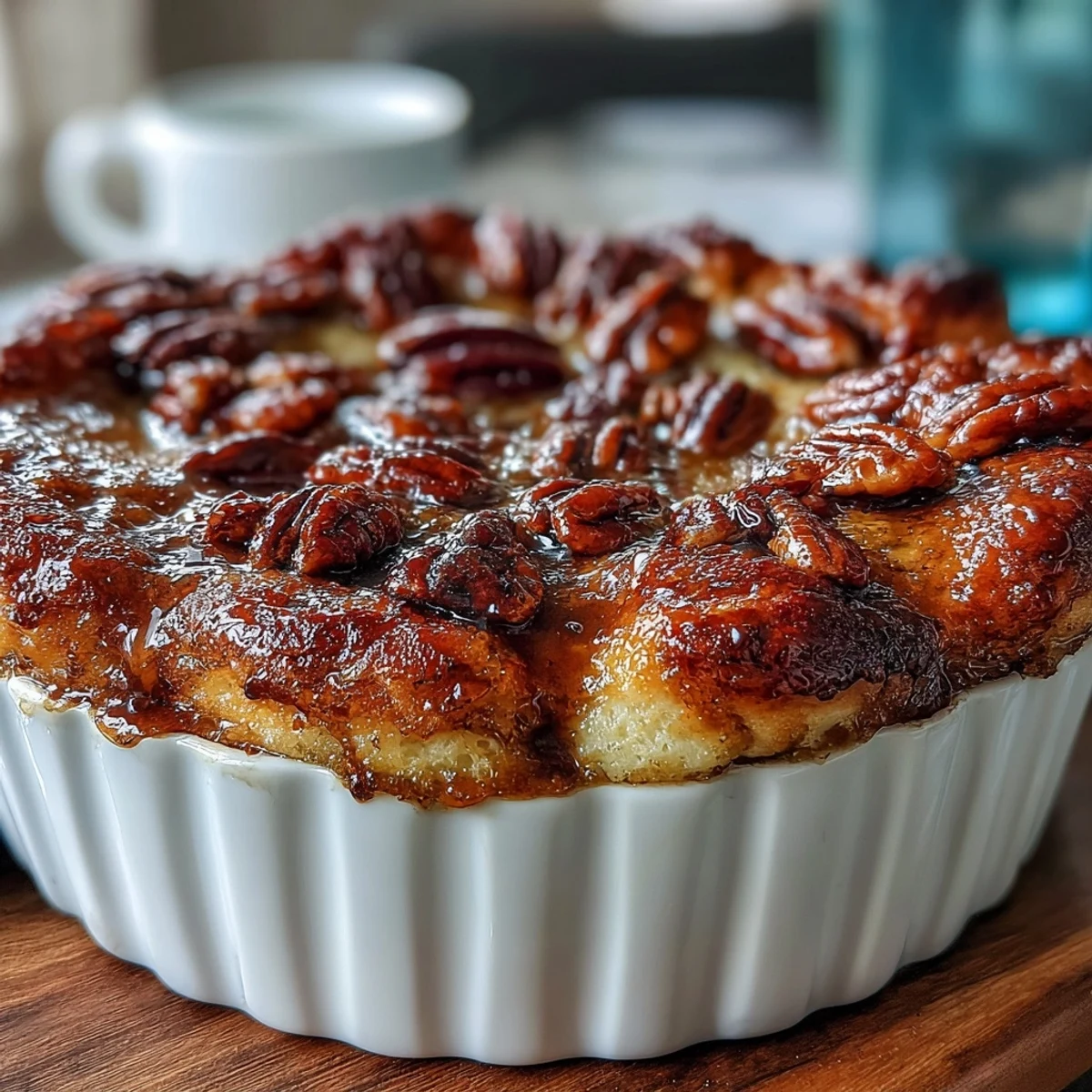 Fluffy sweet potato soufflé infused with warm spices, crowned with caramelized pecans for a festive side dish.