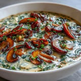 Hearty Rapid Mushroom Soup, showcasing tender mushrooms and a rich, velvety broth.