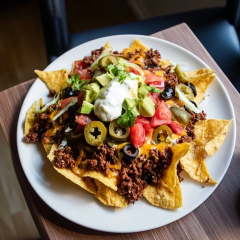 Golden, bubbly Sheet Pan Nachos with budget ground beef, perfect for a flavorful appetizer or easy dinner.