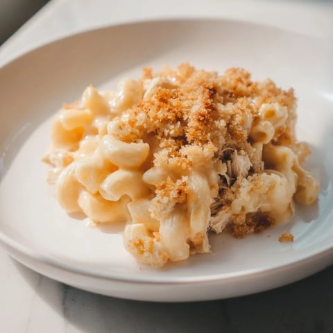 Creamy and cheesy Struggle Meal Chicken Macaroni, a budget-friendly comfort food delight ready in minutes.