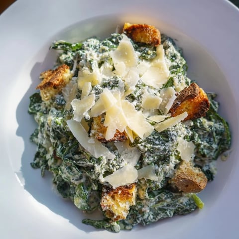 A colorful bowl of fresh Kale Caesar Salad, featuring crispy croutons and shaved Parmesan.