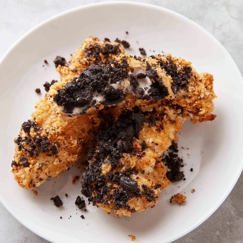 Crispy, golden KFC Oreo Krusher-Inspired Fried Chicken Tenders piled high, ready to enjoy.