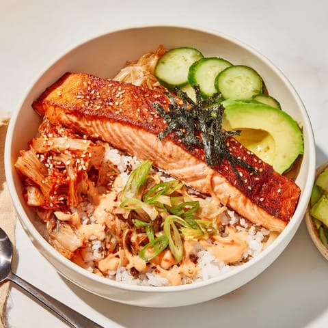 Crispy Salmon Rice Bowl