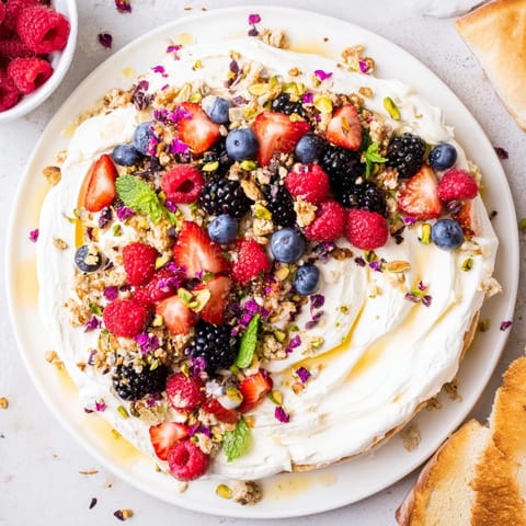 Indulgent Butter Board Dessert ready for sharing with toasted baguette slices.  