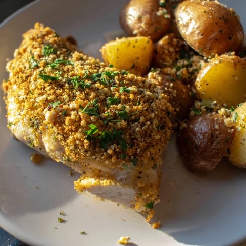 Crispy Parmesan Chicken Potatoes