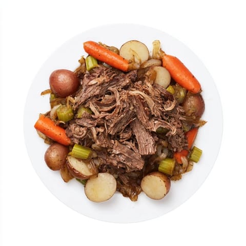 This savory Pickle Brine Pot Roast features meltingly soft beef, infused with tangy dill pickle flavor.