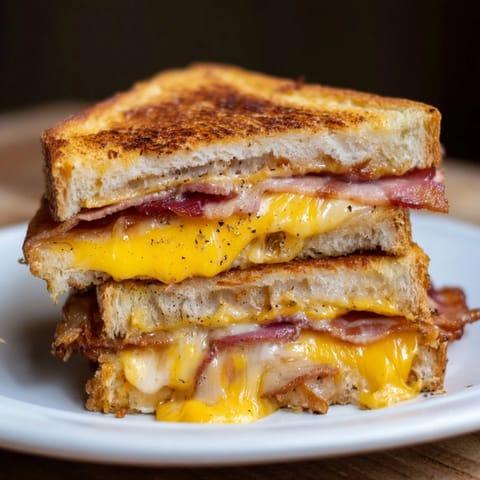 Crispy Bacon Cheddar Sandwich