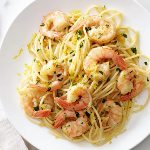 Lemon Garlic Shrimp Pasta