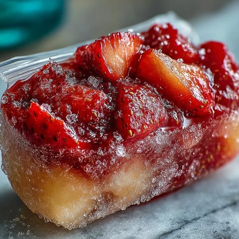 Strawberry pineapple daiquiri freezer pouches filled with blended fruit and rum, perfect for easy summer sipping.