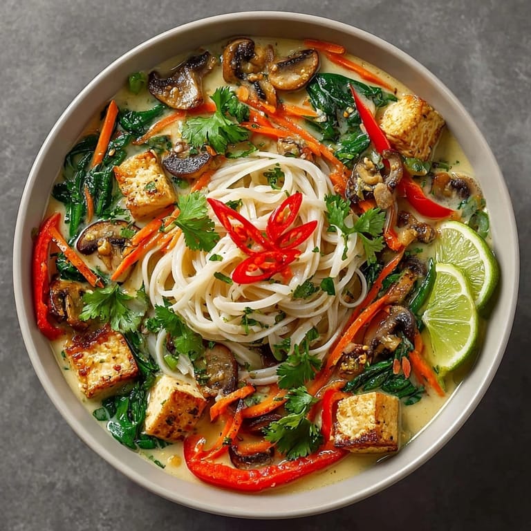 Savor the aroma of this comforting One-Pot Thai Coconut Curry Noodle Soup, a delicious one-pot meal.