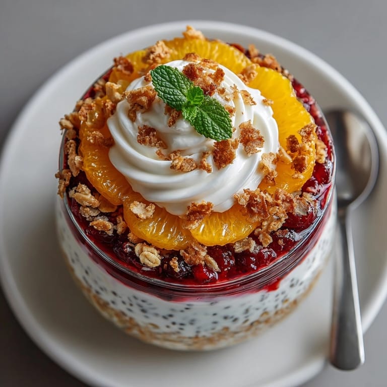 Bright and refreshing Cranberry Orange Overnight Oats Parfait, perfect for a quick and healthy breakfast.