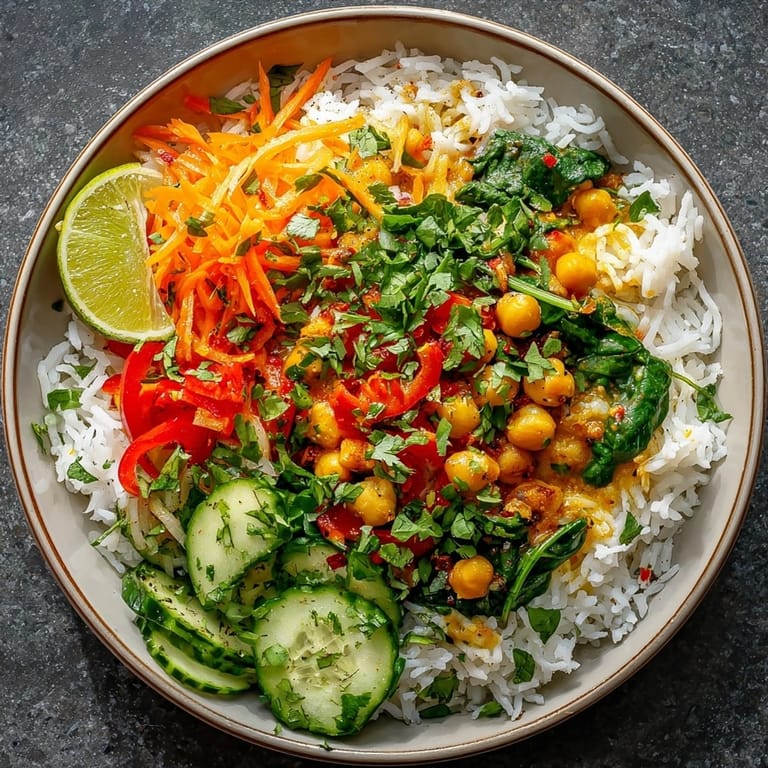 Close-up of the colorful Coconut Curry Chickpea Meal Prep Jars, showcasing layers of healthy ingredients.