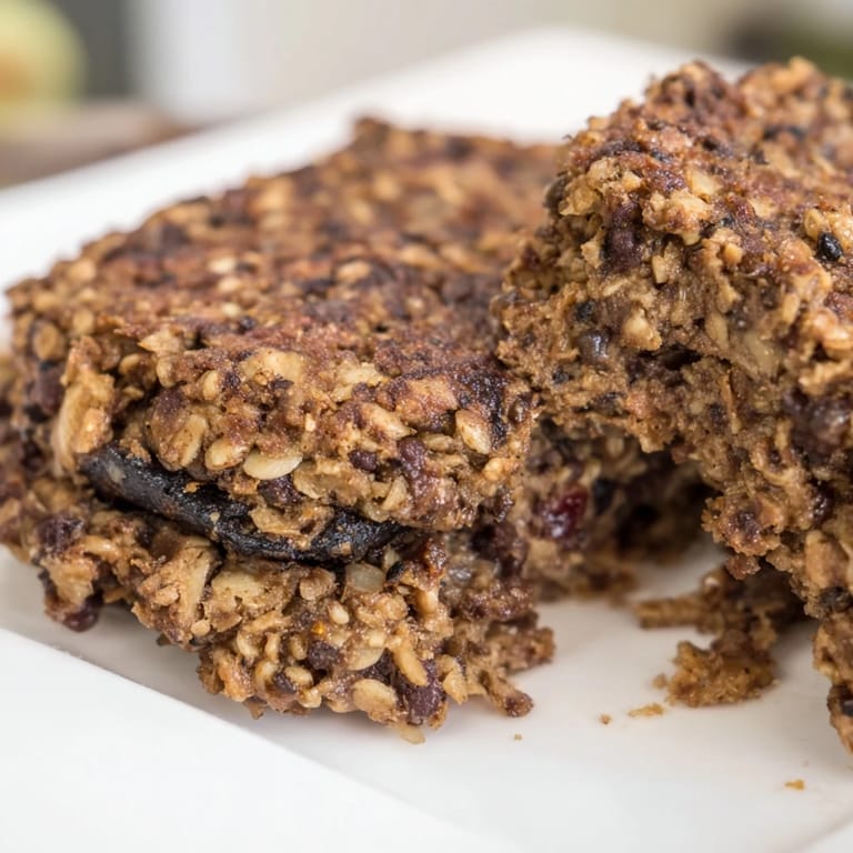 Flavorful vegan bean burger patties served with avocado and BBQ sauce on a bun.