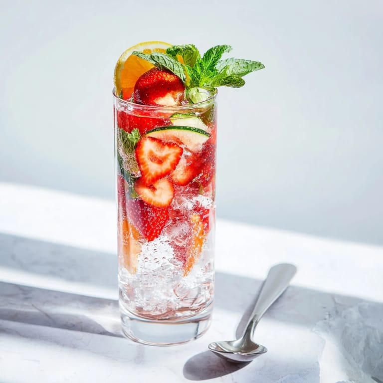 Vibrant and hydrating mocktails infused with fresh mint and strawberries for flavor.