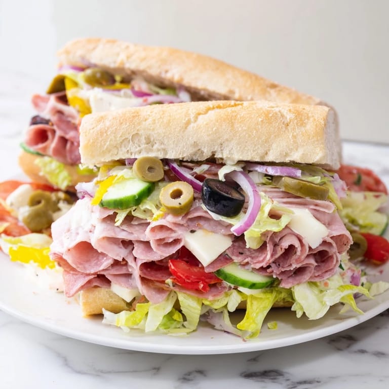 Savory Flavor Mash-Up Sandwiches served on crusty rolls, perfect for lunch gatherings.