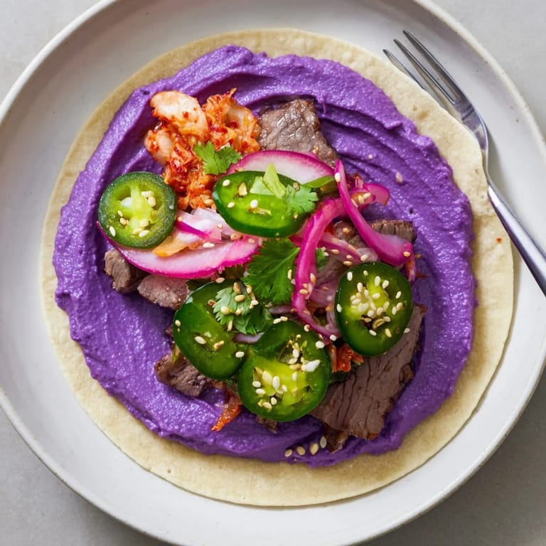 A mouthwatering Global Street-Food Fusion Bowl featuring vibrant ingredients and savory marinated protein.  