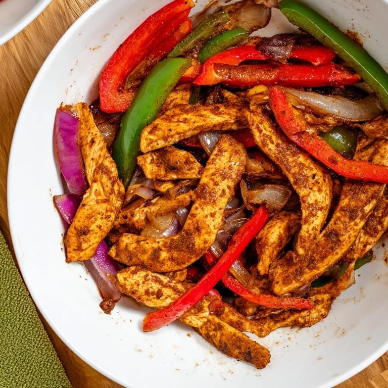 Tender chicken and vibrant vegetables, seasoned beautifully, make these sheet-pan chicken fajitas amazing.