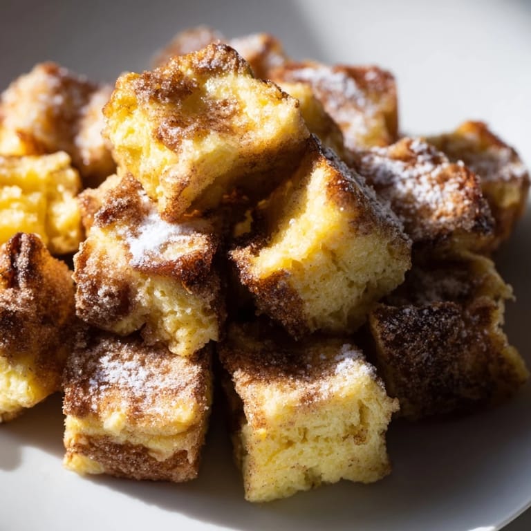 Bite-sized Mini French Toast Casserole Bites in a mini muffin tin, showcasing a perfect brunch recipe.