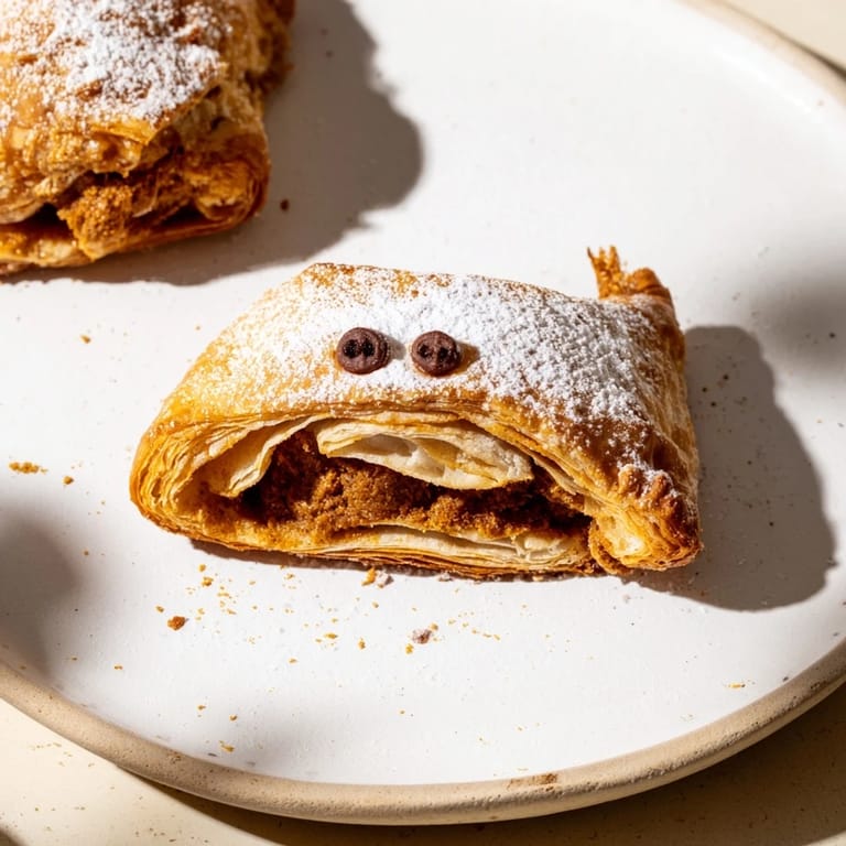 Imagine warm, spiced Sleeping Gingerbread Puff Pastry Pockets filled with gingerbread and a golden-brown crust.