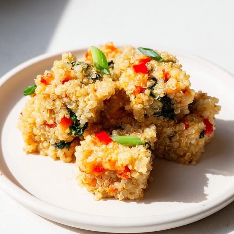 Enjoy homemade Baked Cheddar Quinoa Bites: a delightful, healthy snack with fluffy quinoa and cheese.