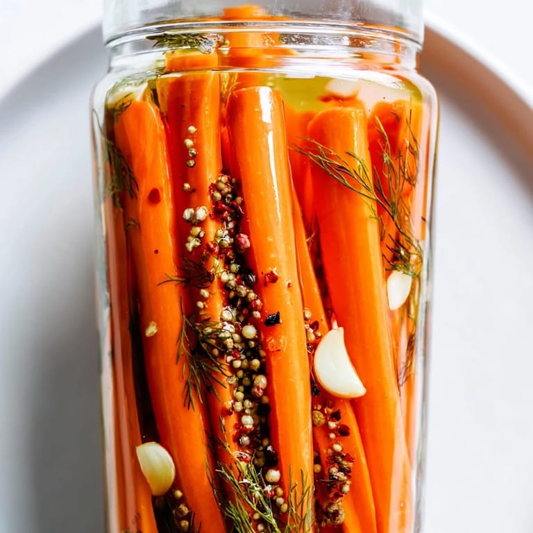 See the simple steps to make Quick Pickled Carrot Spears: a refreshing, tangy snack for any occasion.