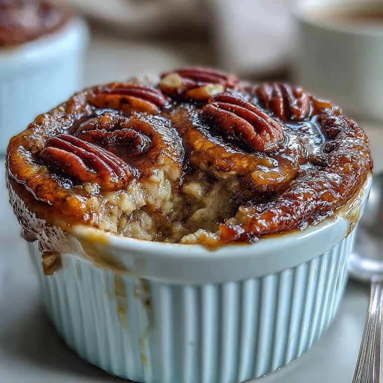 Warm, fluffy Cinnamon Swirl Protein Banana Baked Oats paired with a dollop of Greek yogurt on a marble counter. 