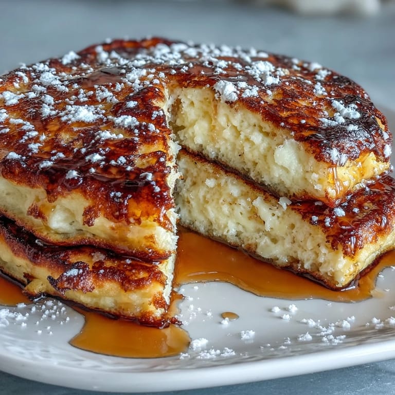 Bright lemon ricotta pancakes, airy and tender, garnished with seasonal berries and a touch of honey.