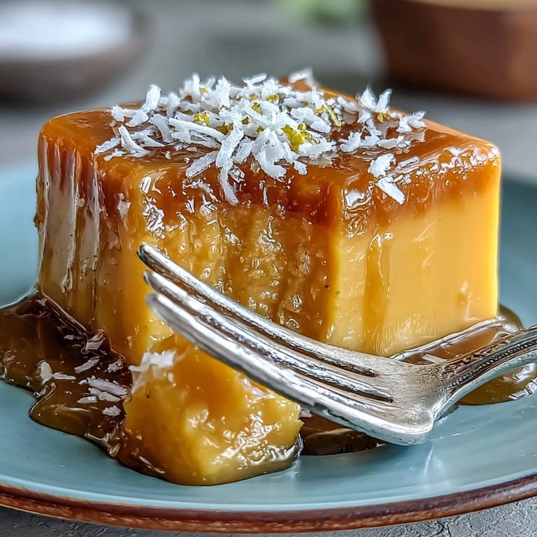 Refreshing chilled Mango Agar-Agar Jelly Cubes layered with sweet coconut milk.