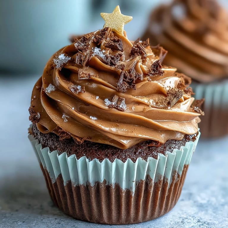 Tender vanilla Taurus Birthday Cupcakes beautifully frosted with a rich, rustic terracotta buttercream swirl.