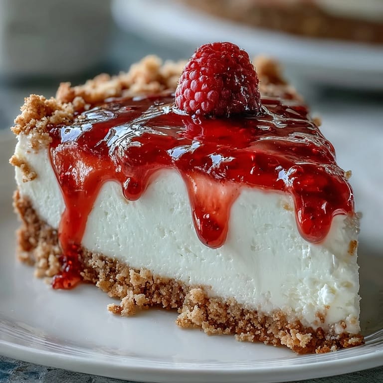 Luscious Mother's Day No-Bake Cheesecake with a buttery crust, rich filling, and fruit topping.