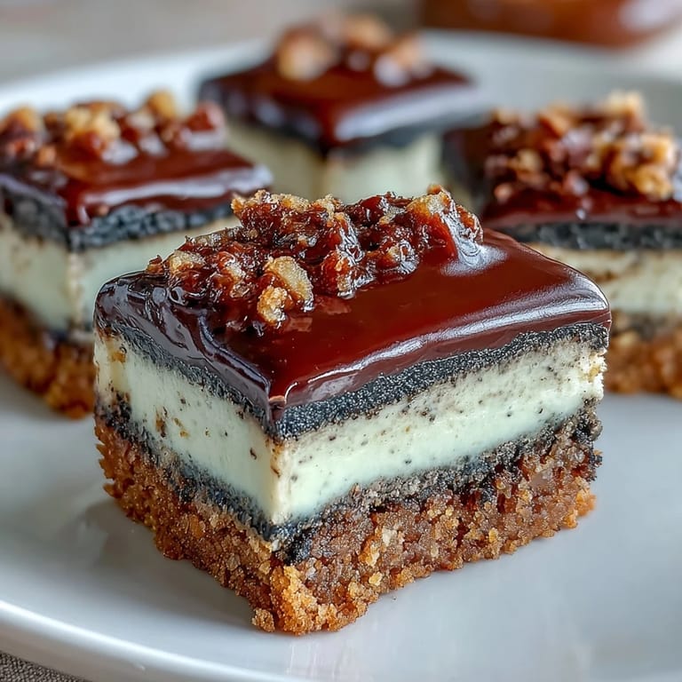Indulgent black sesame cheesecake bars, perfect for a unique dessert experience.