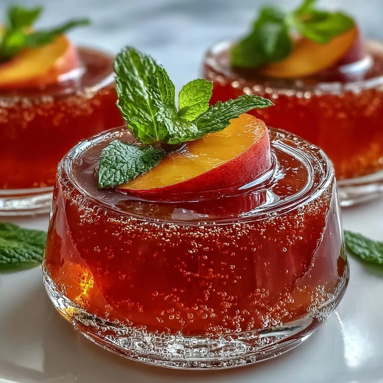 Peach Bellini Jello Cups, a vibrant, boozy dessert perfect for celebrations.