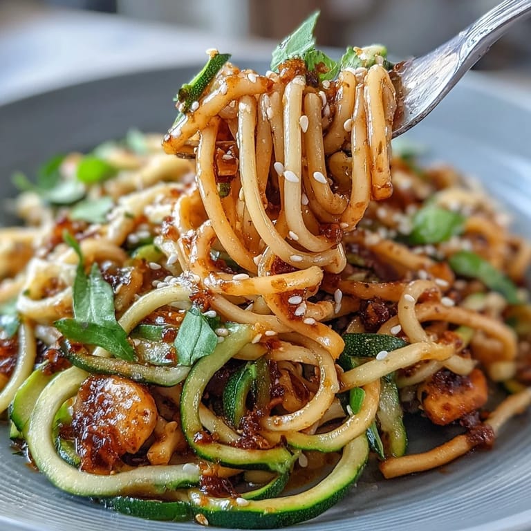 A bowl of delicious Chili Crisp Corn and Cucumber Noodles, ready to be enjoyed as a light meal.