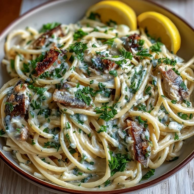 Creamy lemon sardine pasta, a bright, zesty Italian-inspired dish ready in minutes.