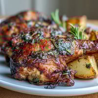 Crispy chicken drumsticks and roasted vegetables on a sheet pan for a simple, flavorful dinner.