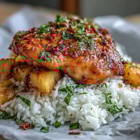 Grilled pineapple chicken and rice foil packets with juicy chicken, sweet pineapple, and colorful vegetables cooked to perfection.