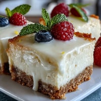 Skyr Lemon Cheesecake Bars: creamy, bright, no-bake dessert with tangy lemon zest.
